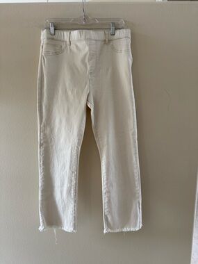 Anna & Ava Cream Pull On Cropped Ankle Jeans